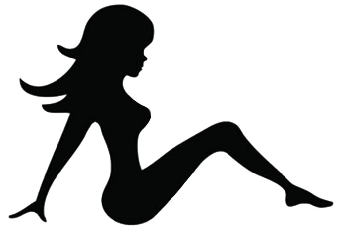 Силуэт сидящей женщины