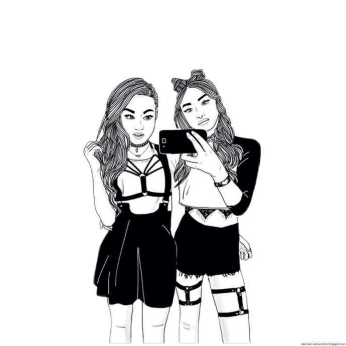 Рисунки карандашом подруги