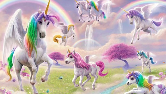 Фон мир единорогов для детей