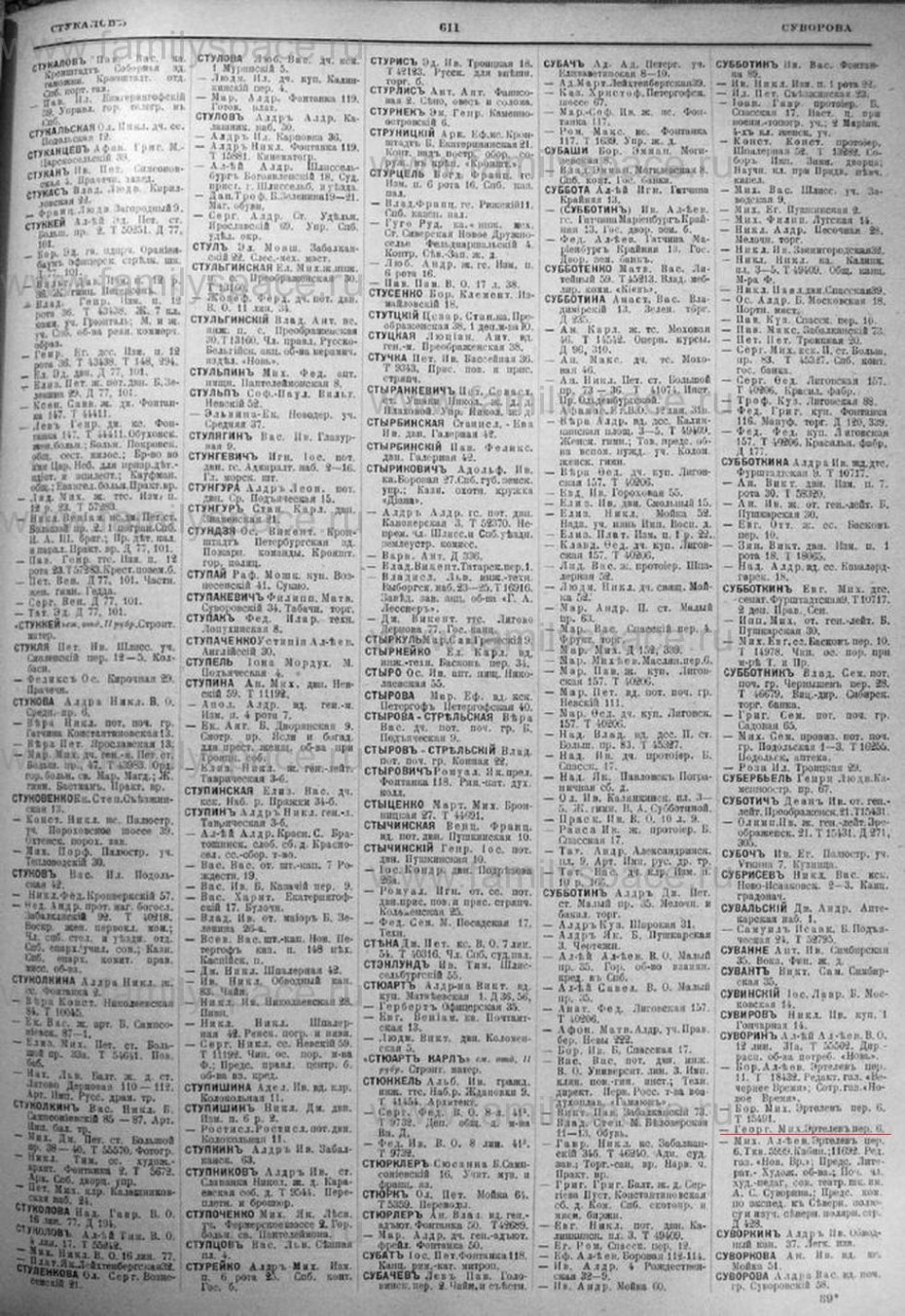 Михайловские фамилии