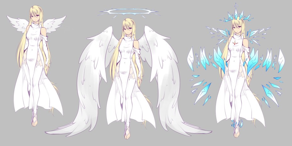 Девушка ангел с крыльями