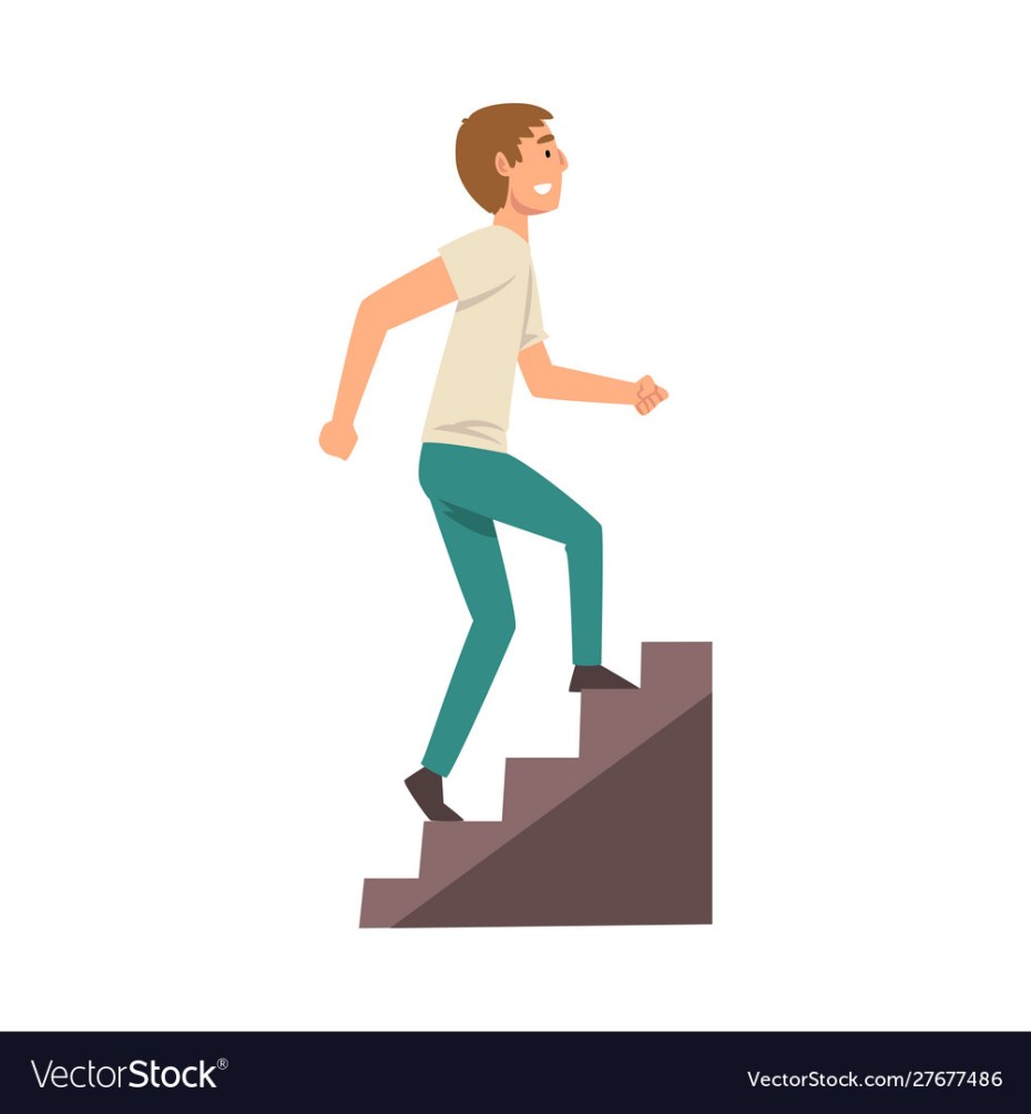 Человек идет вверх