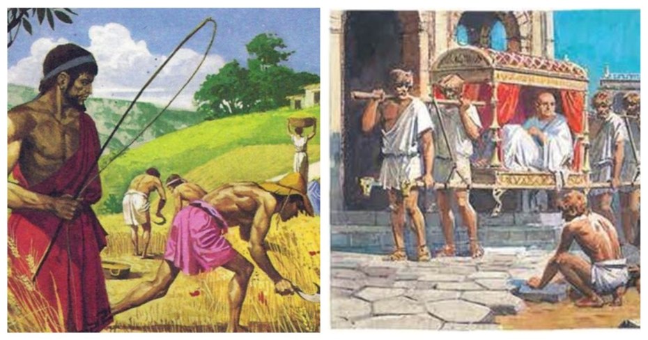 Рабы на рудниках в древнем Риме