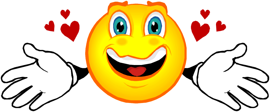 Веселый смайлик на прозрачном фоне анимация