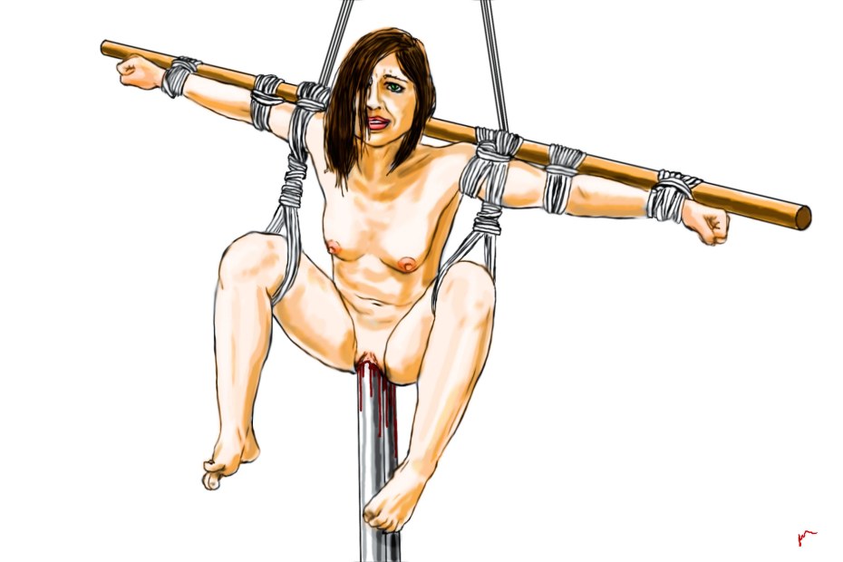 Бдсм девушек садят на Кол