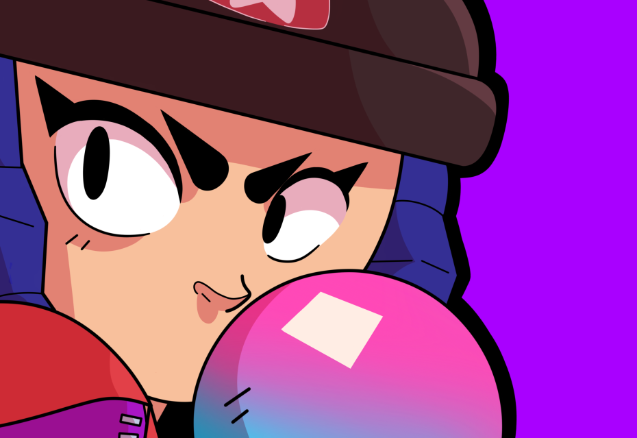 Brawl Stars арт героиня би би