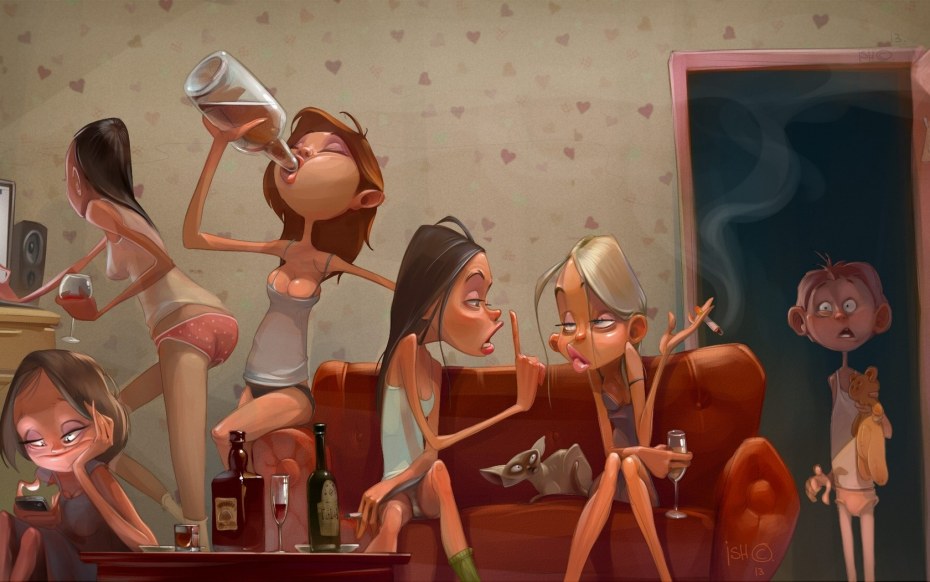 Голая лесби соблазняет подругу