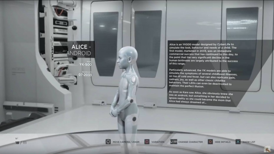 Детройт андроид Алиса голая