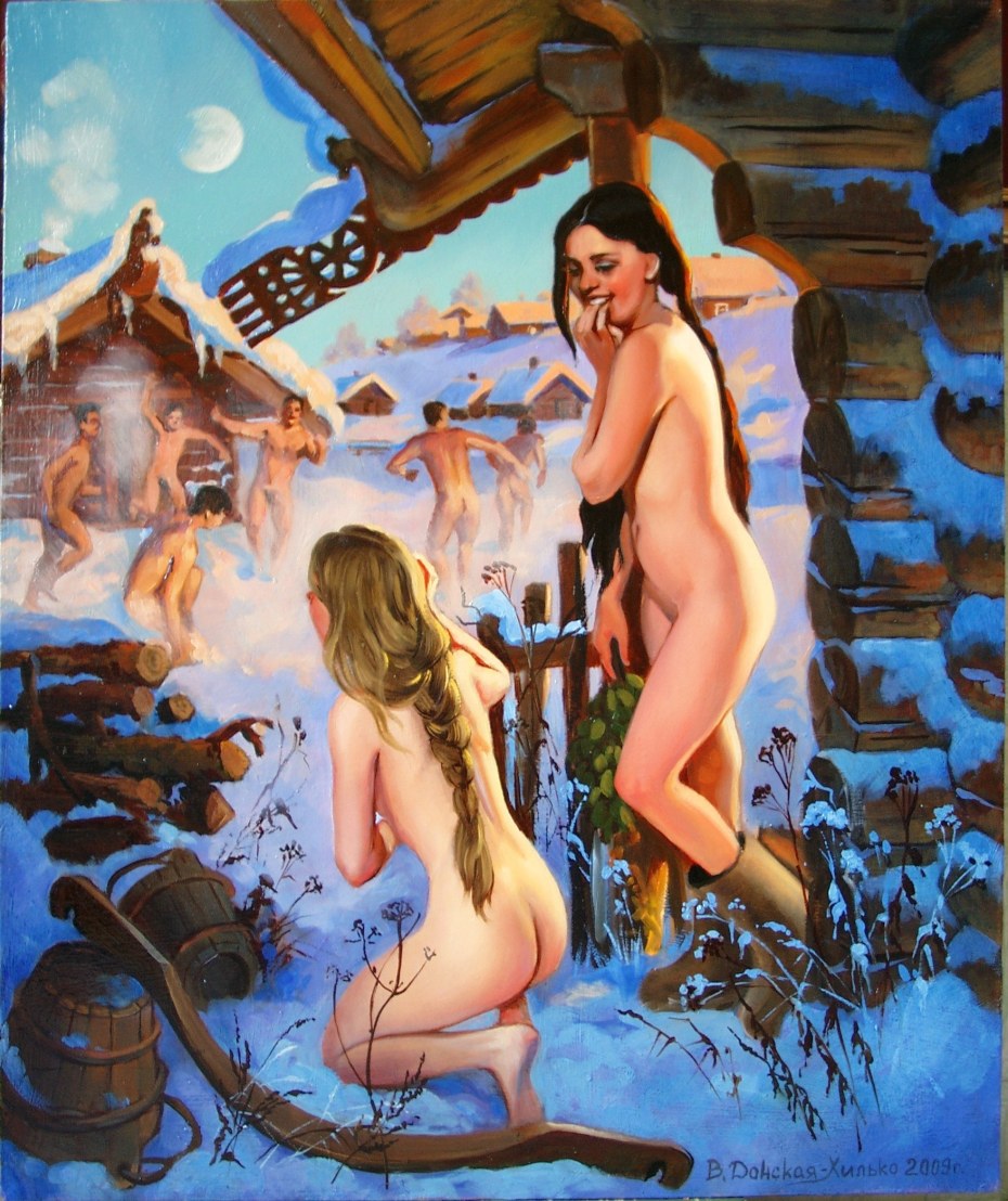 Очень высокие голые женщины