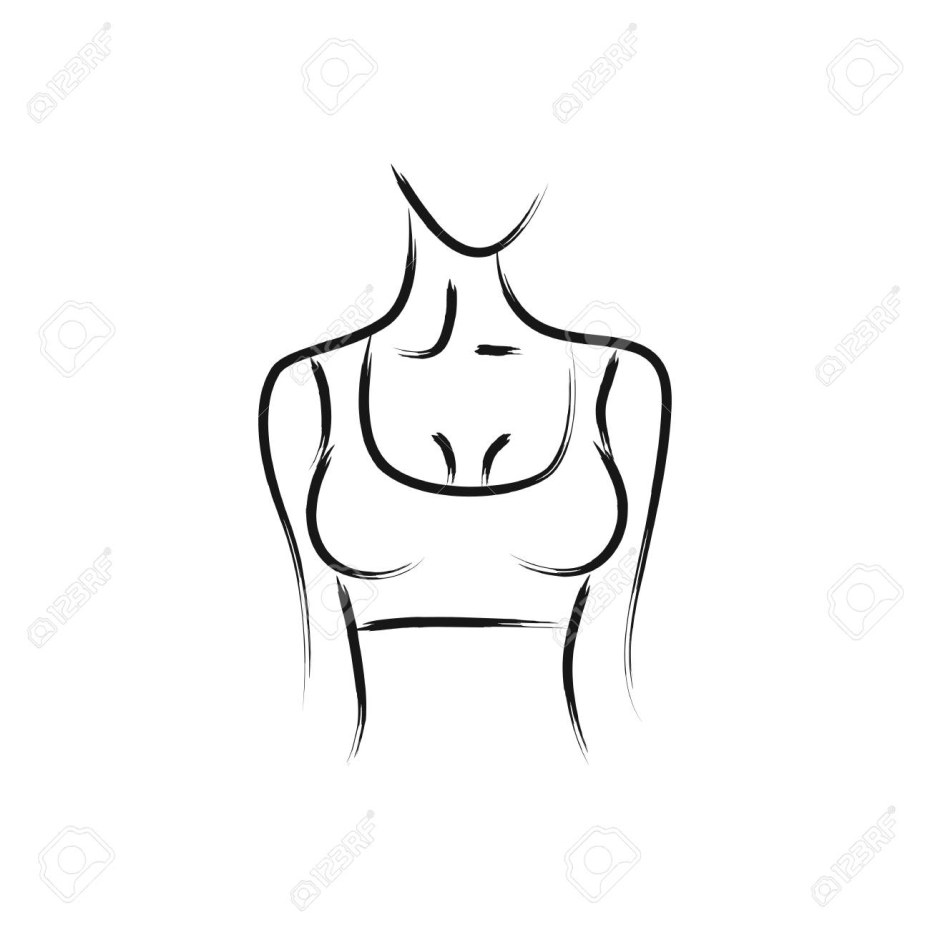 Силуэт женской груди