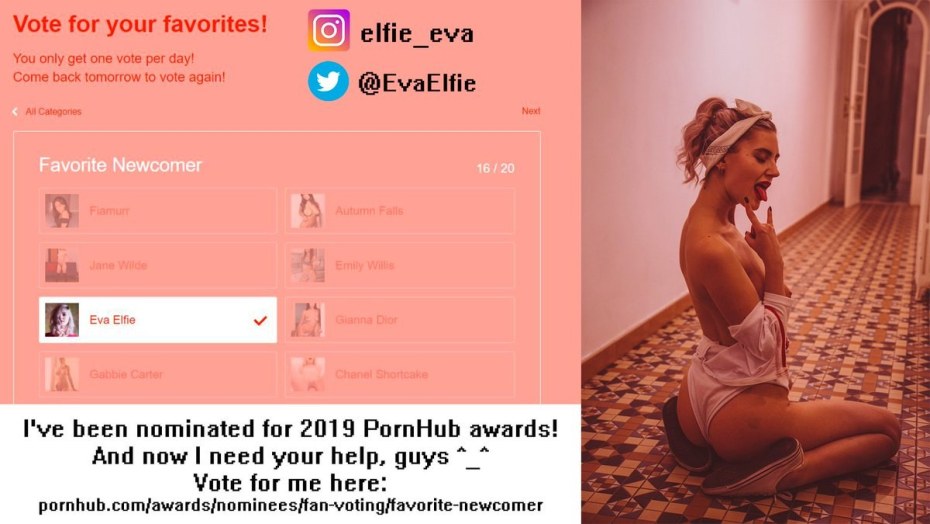 Eva Elfie двойное проникновение анал