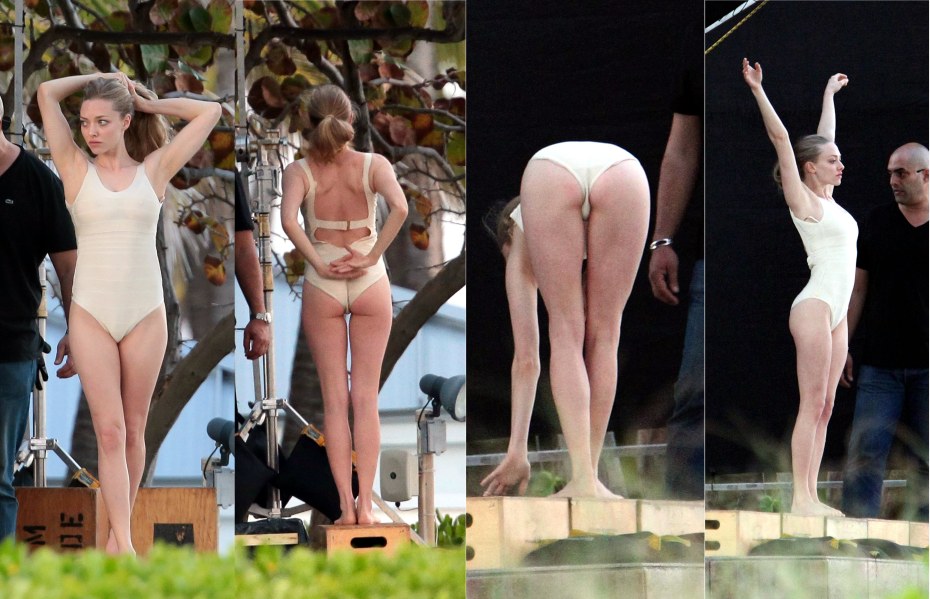 Аманда Сейфрид на лодке 18