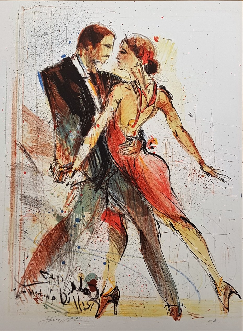 Спортивные танцы акварель